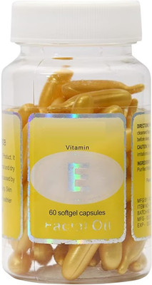 Wonholli Facial Capsule Vitamin E Capsule For Face Pimple Glowing Skin(60 ml)