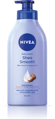 NIVEA Body Milk Big Shea Smooth, Moisturizer Lotion, Deep Moisture Serum, Shea Butter(600 ml)
