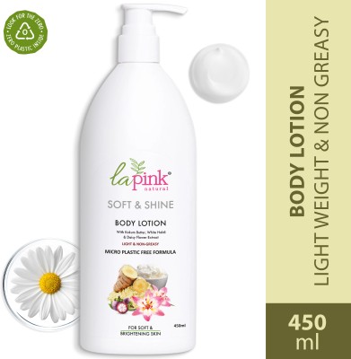 La Pink Young Forever Soft & Shine Nourishing Body Lotion, Non-Greasy For All Skin Types(450 ml)