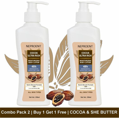 NEPROENT Cocoa Rich Intense Nourishing Body Lotion for Winters Cocoa Butter Shea Butter(500 ml)