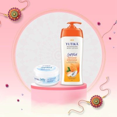 Yutika Soft Cream 100 ml and Almond Body Lotion For Women 500 ml (Pack OF 2)(600 ml)