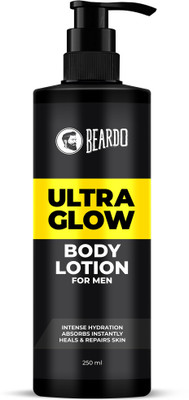 BEARDO Ultraglow Body Lotion for Men | Intense Hydration | Absorbs Instantly | Heals & Repairs Skin |(250 ml)