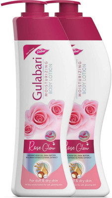 Dabur Gulabri Moisturizing Non Greasy Rose Glow Body Lotion 410ml 2pc(800 ml)