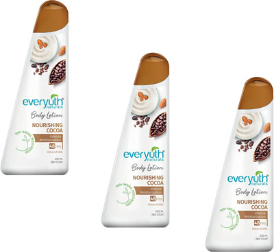 Everyuth Naturals Cocoa Body Lotion 100ML Pack of 3(300 ml)