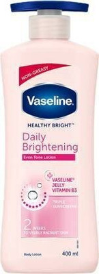 Vaseline DAILY BRIGHTENING BODY LOTION 400 ML EVEN TONE TRIPLE SUNSCREENS(400 ml)
