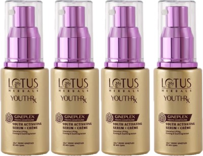 LOTUS HERBALS YouthRx Anti Ageing Activating Face Serum + Cream(120 ml)