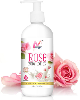 Mrigya Rose Body Lotion with Vitamin-E For Deep Nourishing/Dryness Repair(300 ml)