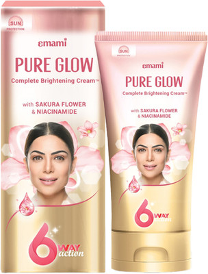 EMAMI Pure Glow Complete Brightening Cream | No White Cast |Sakura Flower &Niacinamide(50 g)