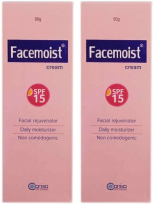 FACEMOIST Cream SPF -15 (60g )( Face Moisturizer Cream ) ( PACK OF 2 )(120 g)