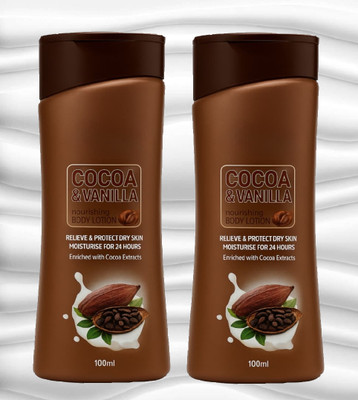 Fleeto Cocoa Butter Body Care Lotion Pack Of 2 (100ml * 2) R.T.C.-3M0(200 ml)