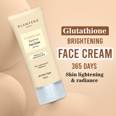 GLAMVEDA Glutathione Face Cream Reduce Dark spots & brighetns Skin tone, Glow Booster(50 g)