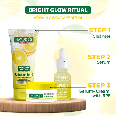 Nature's Essence Bright Glow Vitamin C Skin Care Combo(30 ml)