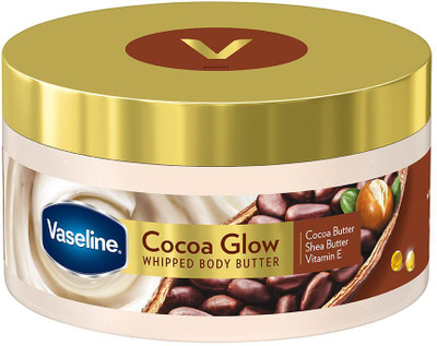 Vaseline Cocoa Glow Whipped Body Butter Cocoa & Shea Butter for Glowing Soft Skin(180 g)