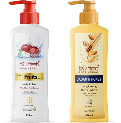 Biofresh Herbal Tropicana Fruits & Badam -Honey/ Winter Body Lotion /Smooth Skin/Fresh(900 ml)