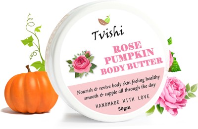 Tvishi Rose Pumpkin Body | 3 butters Deep Moisture, Smoothing, Even Tone(50 g)