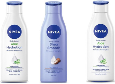 NIVEA 2 Aloe Hydration 75ml & 1 Smooth Milk 75ml Lotion(225 ml)