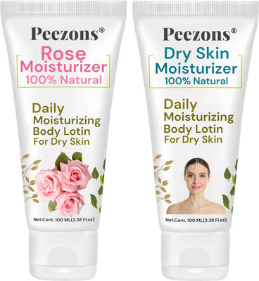 Peezons Rose With Dry Skin Body Lotion for Smooth And Healthy Skin(200 ml)