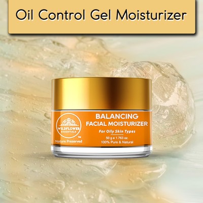 Wildflower essentials Oil Control Face Gel Moisturizer For Acne, Dark Spots & Gives Healthy Glow Skin(50 g)