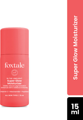 Foxtale Vitamin C Super Glow Moisturiser with Niacinamide & Peptides for Glowing Skin(15 ml)