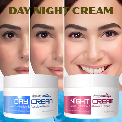smartdrops Non-Sticky Day Night Cream for Gentle Skin Feel | Face Cream(100 g)