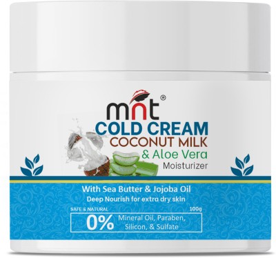 MNT Coconut Milk & Aloe Vera Cold Cream Moisturizer for Face, Hand and Body(100 g)