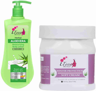 I TOUCH Winter Protection Cold Cream 500 ml + Aloevera Body Lotion 500 ml(1000 ml)