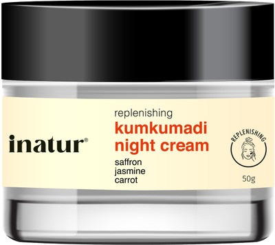 inatur Kumkumadi Night Cream | Ayurvedic Elixir For Skin Replenishing(50 g)