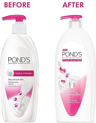 POND's TRIPLE VITAMIN BODY LOTION 600 ML X 2(1193 ml)