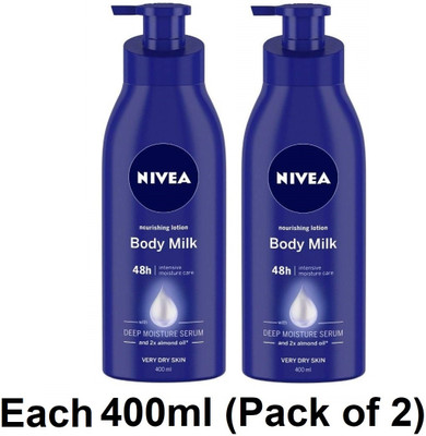 NIVEA Body Milk Nourishing Lotion (400ml X 2)(800 ml)