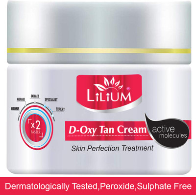 LILIUM D Oxy Tan Cream | Removes De Tanning & Heals Sun Burn | Peroxide & Sulfate Free(40 g)