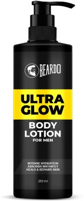 BEARDO Ultraglow Body Lotion for Men | Intense Hydration | Absorbs Instantly | Heals & Repairs Skin |(250 ml)