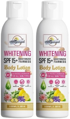 ABHIGAMYAH Body Lotion Skin brightening & Whitening SPF 15+ Fairness (100 ml) Pack Of 1(200 ml)