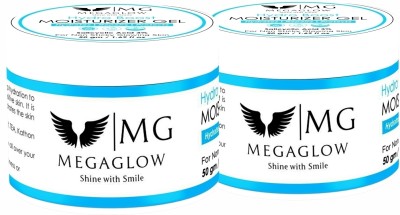 MEGA GLOW Hydro Boost Moisturizer Gel for Glowing Skin 50 gm (pack of 2)(100 g)