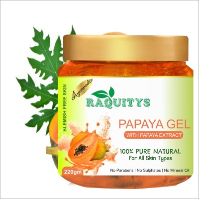 RAQUITYS Papaya Gel Papaya Skin Gel for Anti Ageing & Insta Glow Acne spots & Marks(220 g)