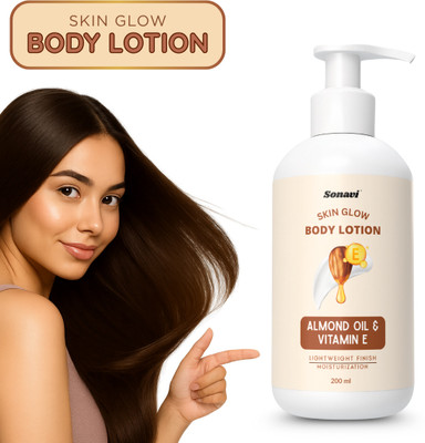 Sonavi Almond Oil & Vitamin E Body Lotion | Soft Texture | For All Skin Types(200 ml)