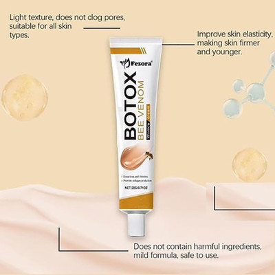 Fezora Bee Venom Botox Cream for Skin Tightening & Glow whiting FACE underarm honey(60 g)