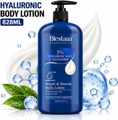 blestaaa essentialss 5% Hyaluronic Body Lotion for Dry Skin, Intense Moisture & Daily Hydration.(828 ml)