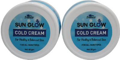 Sunrest Sun Glow Cold Cream for All Skin Types, Winter Moisturiser - 60g (Pack of 2)(120 g)