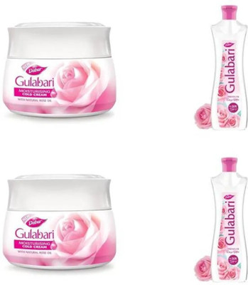 Dabur Gulabari moisturizer cream 30ml set of 2 with rose water 30ml (120ml)(120 ml)