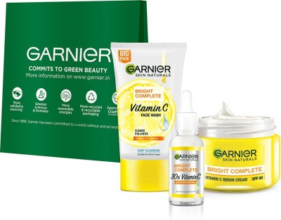 GARNIER Vitamin C Regime Pack (Facewash 150g + Serum 30 ml + SPF 40, 45g)  (367.05 g)