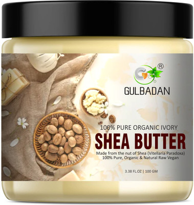 GULBADAN Organic Shea Butter From Africa, Raw & Unrefined, For Face & Stretch Marks(100 g)