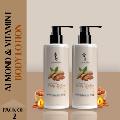 La'bangerry Almond & Vitamin E Body Lotion for Smooth Hydration(300 ml)