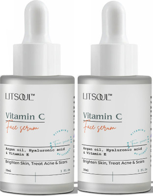 LITSOUL Vitamin c face serum- Reduce Dark Spots & Brightening Face (pack of 2)(60 ml)