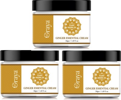 Oraya Fat Loss Cream for Belly Fat Ginger Essential Body Cream- 50gm-3-Jar- Men & Women(150 g)