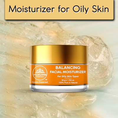 Wildflower essentials Oil Free Face Moisturizer Gel Glow Boosting Skin & Brightening For Oily Skin(50 g)