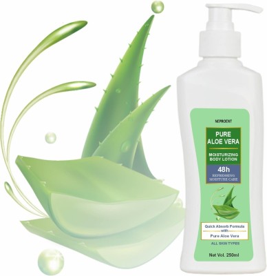 NEPROENT Aloe Vera Fresh Body Lotion,24 HR Long Lasting Moisturisation with Menthol(250 ml)