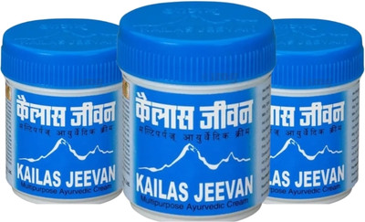 Kailash jeevan pack of 3 Kailas Jeevan Multipurpose Ayurvedic Cream - 120g(120 g)