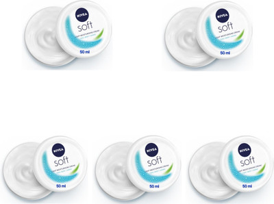 NIVEA Soft Light Moisturizing Cream - 50ml (Pack of 5)(250 ml)
