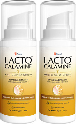 Lacto Calamine Anti Blemish Cream for Pigmentation,Blemish Removal&Brighten Skin Tone Pack of 2(60 g)