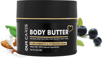 Ourcares Natural Body Butter with Avocado Oil, Cocoa & Shea Butter|Enriched with VitaminE(200 g)